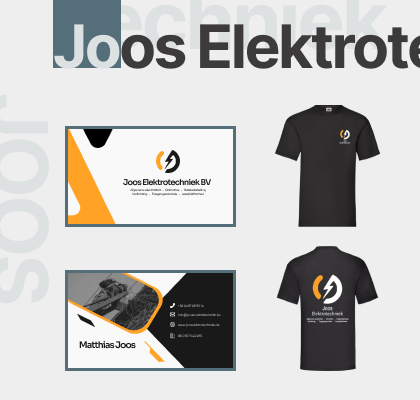 Business Cards and T-Shirt design for Joos Elektrotechniek